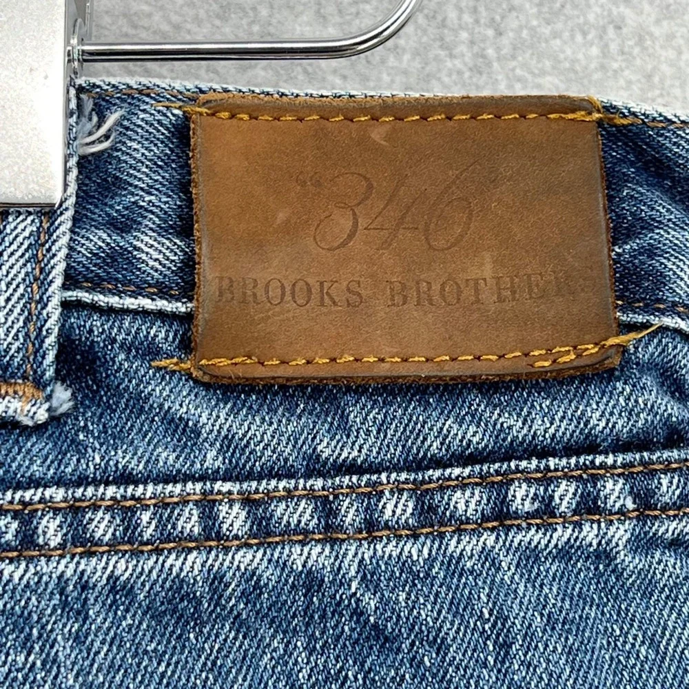 Brooks Brothers 346 Mens Straight Leg Jeans Blue Medium Wash 38x30 100% Cotton